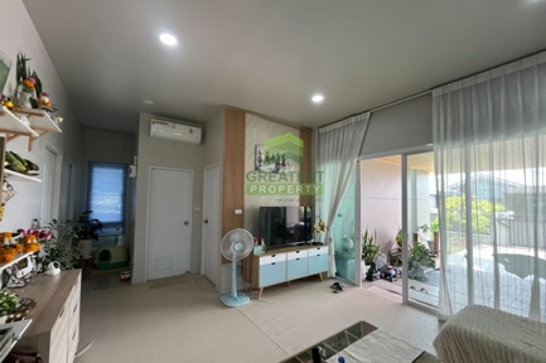 ห้องนั่งเล่นบ้านเดี่ยวสไตล์มินิมอล เดอะ มินิมอลลิส คลองสี่